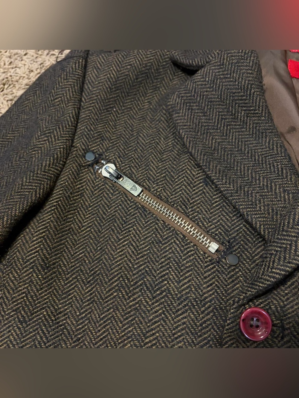 Grunge Brown Military Coat Jacket by Firetrap! - Picture 2 of 5